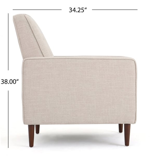 dimension image slide 3 of 5, Mervynn Mid-Century Modern Button Tufted Fabric Recliner by Christopher Knight Home