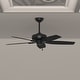 preview thumbnail 1 of 18, Hunter 52" Newsome Outdoor Ceiling Fan with Pull Chain, Damp Rated Matte Black