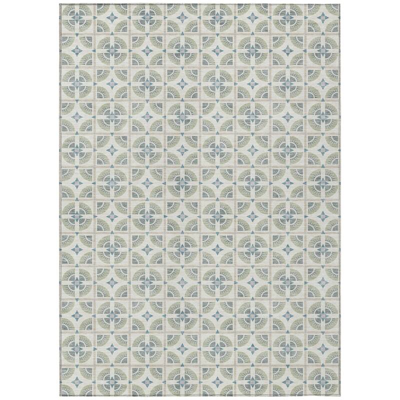 Machine Washable Indoor/ Outdoor Modern Roeland Chantille Rug