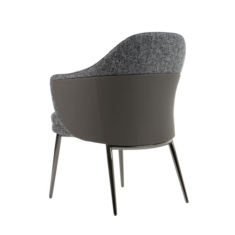 Modrest Cora Modern Grey Fabric & Leatherette Dining Chair