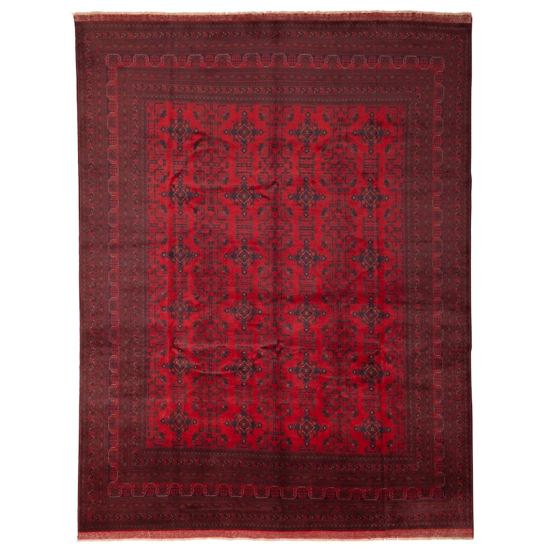 ECARPETGALLERY Hand-knotted Finest Khal Mohammadi Red Wool Rug - 9'11 x 12'10