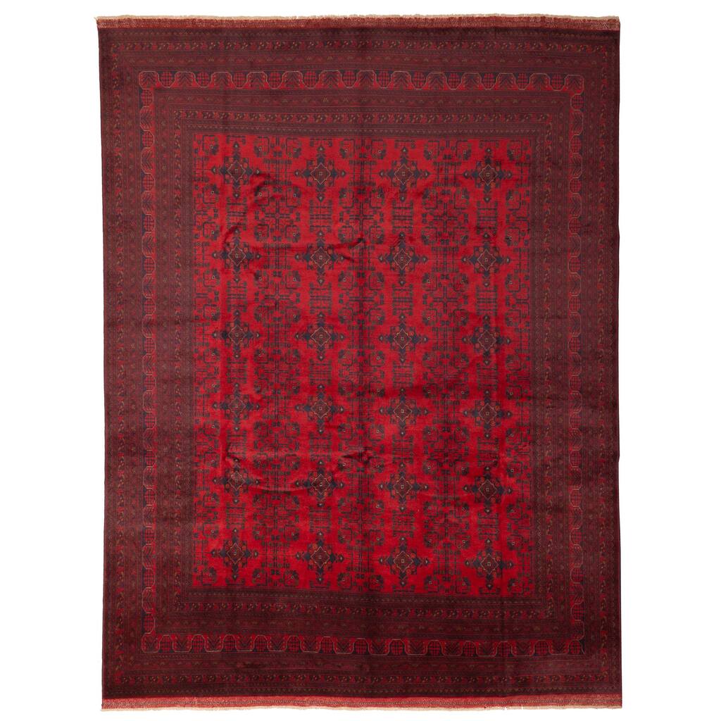 ECARPETGALLERY Hand-knotted Finest Khal Mohammadi Red Wool Rug - 9'11 x 12'10