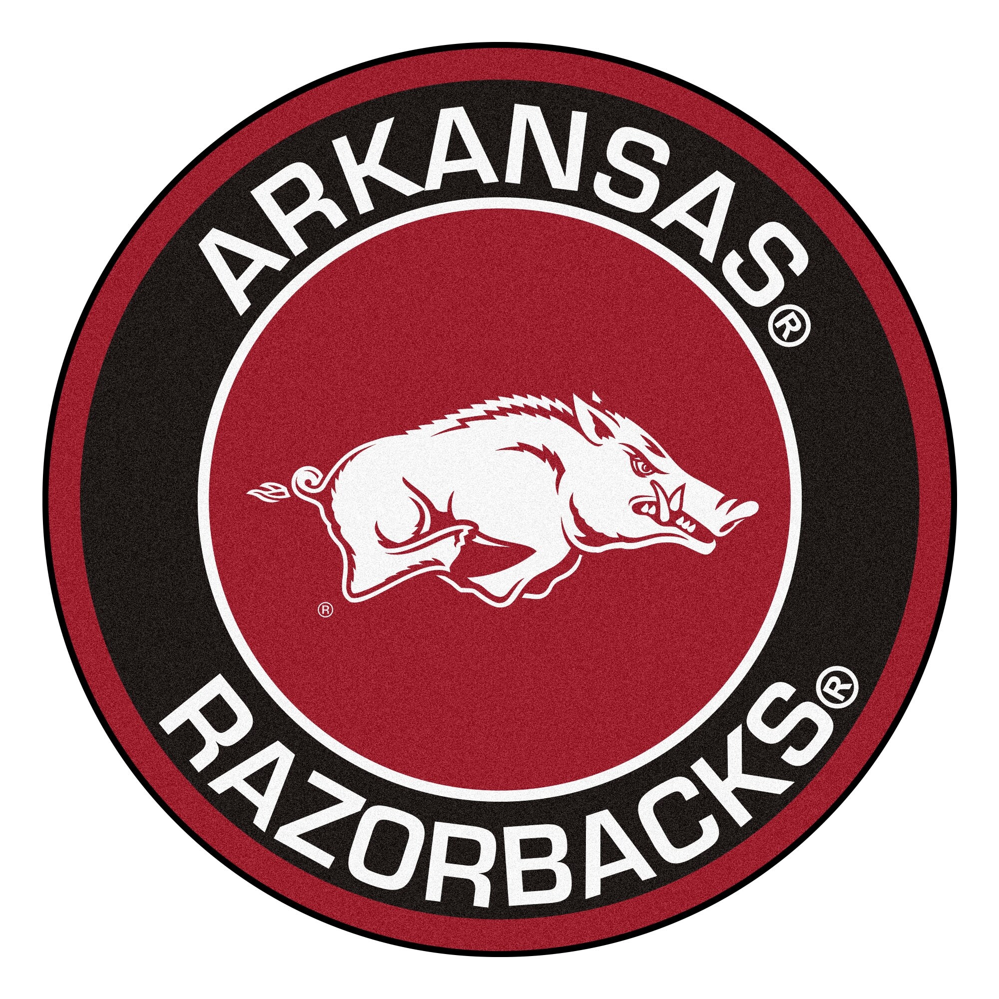 Shop Ncaa University Of Arkansas Razorbacks Rounded Non Skid Mat
