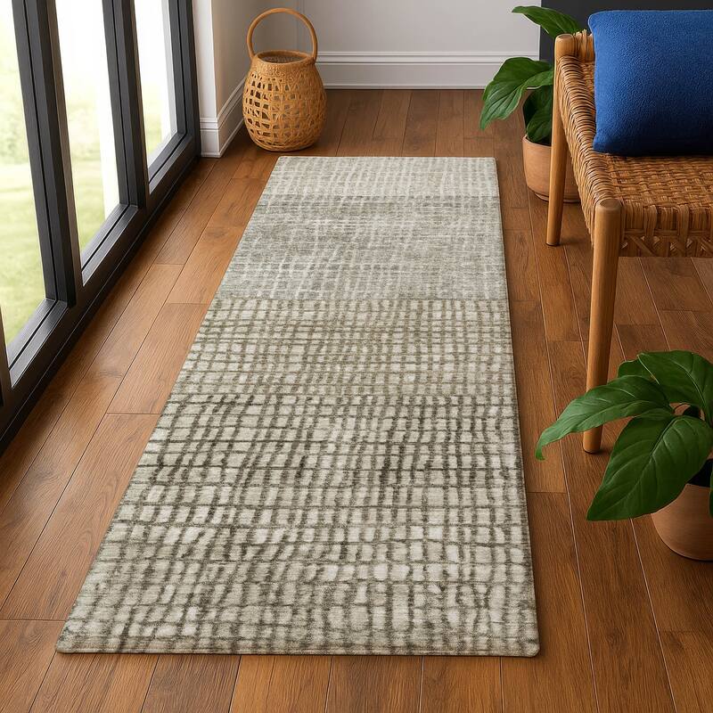 Premium Washable Super Soft Modern Ombre Mayfield Rug - 2'3" x 7'6" - Taupe
