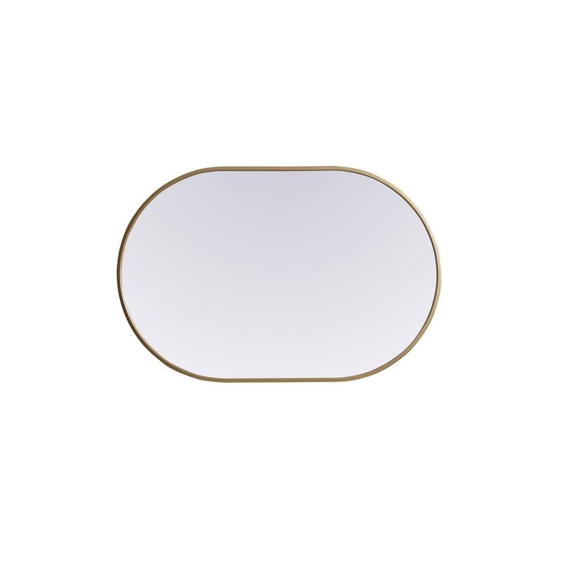 Indigo Home Metal Frame Oval Mirror 24x36 Inch