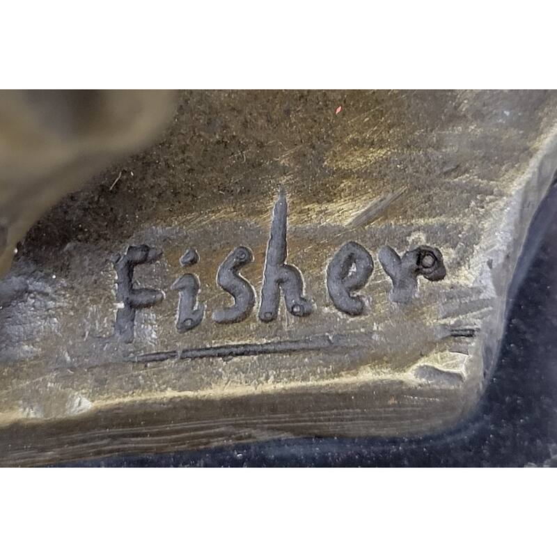 Large Original Loving Horse With His Saddle Western Cowboy Bronze Sculpture Sale