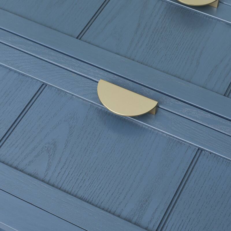 3 Drawer Cabinet, American Furniture,Suitable for bedroom, living room, study ,Blue