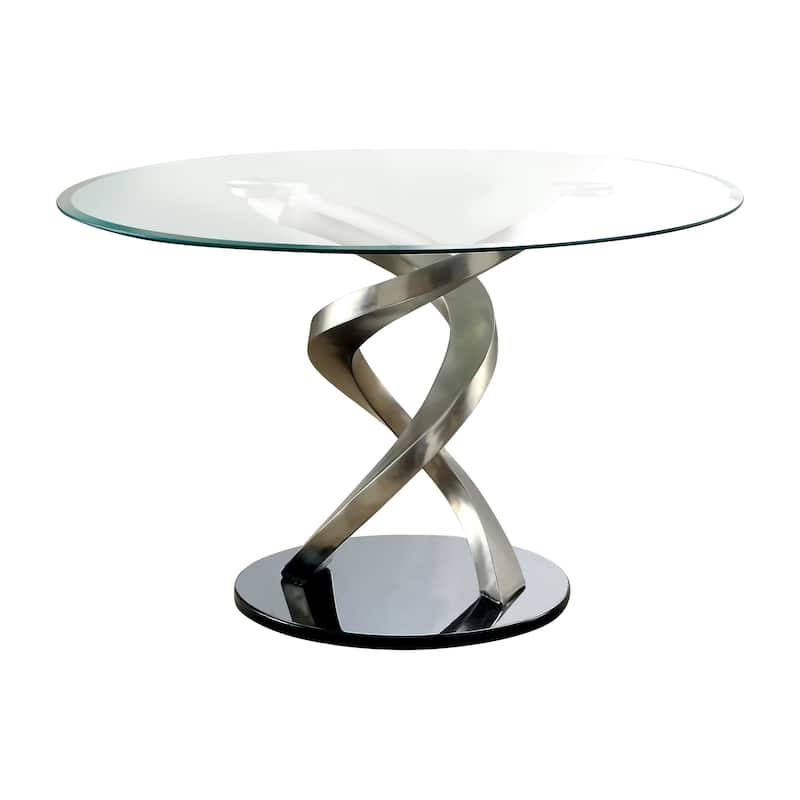 Sculpture I Contemporary Black Steel 5-Piece Round Dining Set by Furniture of America