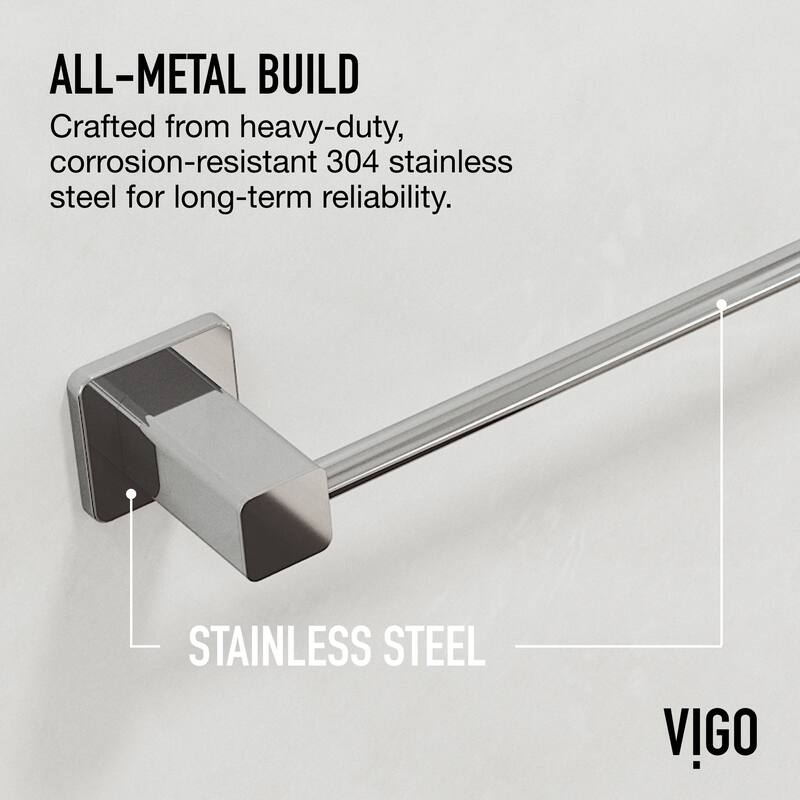 VIGO Meridian 3-Piece Bathroom Hardware Accessory Set with 24 in. Towel Bar, Toilet Paper Holder, Hand Towel Holder