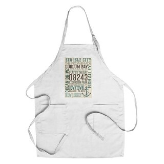 Sea Isle City NJ Townsend Inlet Typography LP Art (Chef's Cotton/Poly ...