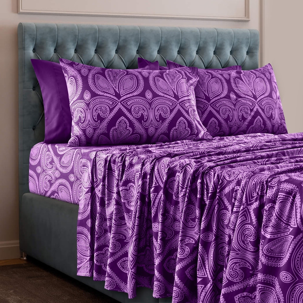 Purple sheets bed sales bath and beyond