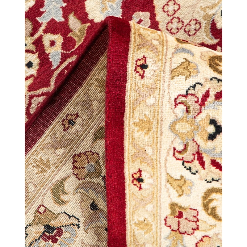 Overton Handknotted Wool Traditional Oriental Red Area Rug - 4' x 6'