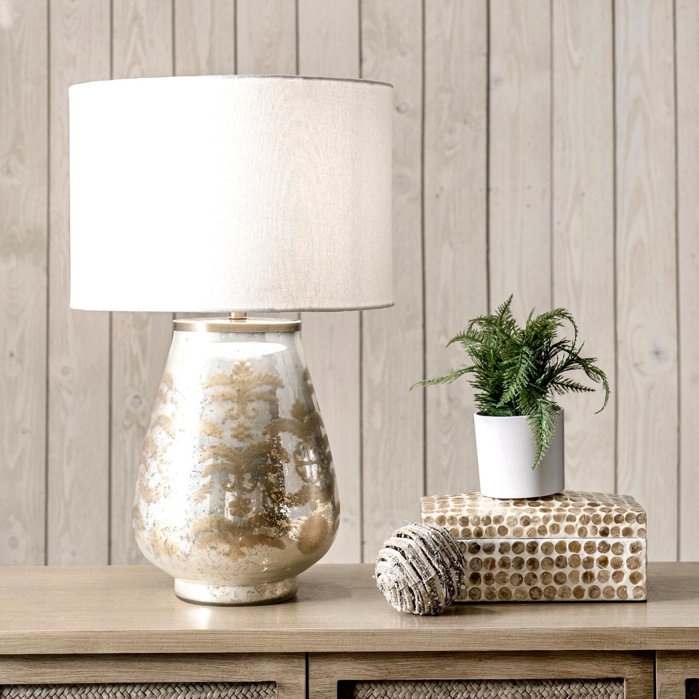 Nuloom Windslow 24 Contemporary Silver Gold Glass Table Lamp Overstock 30690310