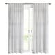 preview thumbnail 2 of 8, Lindsey Faux Linen Back Tab Curtain Panel by Habitat 52" x 84" - White