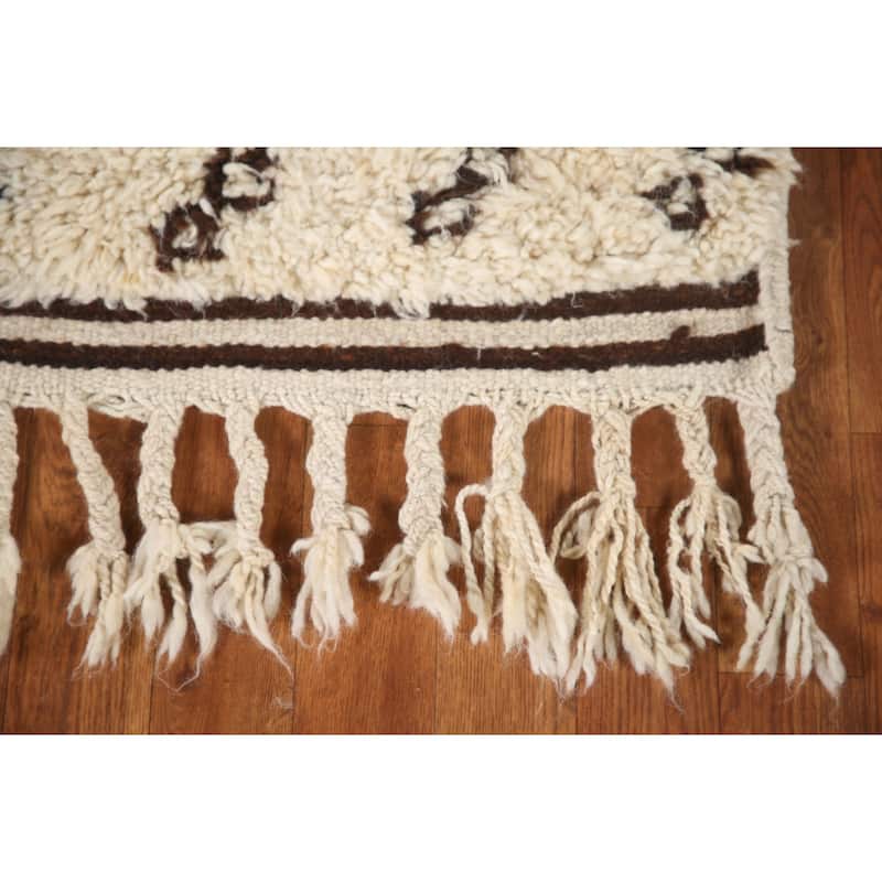 Natural Dye Kurdish Turkish Runner Rug Handmade Wool Carpet - 3'3"x 11'4"