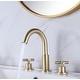 preview thumbnail 2 of 8, Luxury Brushed Gold 360 Swivel Bathroom Faucet Widespread with 2 Cross Handles