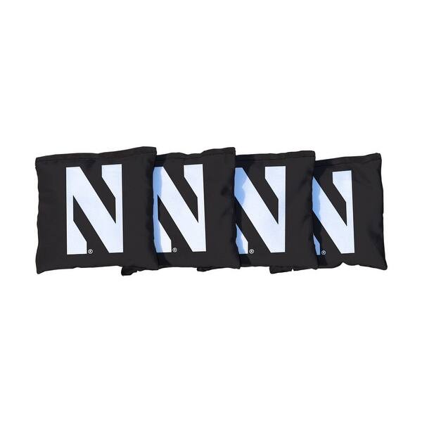 slide 2 of 3, Northwestern Wildcats Black Cornhole Bags All-Weather Resin Filled