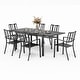 preview thumbnail 15 of 25, MAISON ARTS Outdoor Patio Dining Set, 6/8 Metal Stackable Chairs and 1 Rectangular Expandable Table