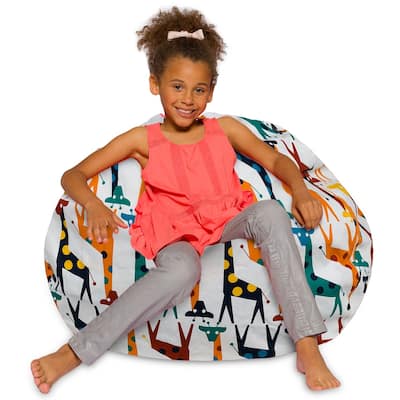 Kids Bean Bag Chair, Big Comfy Chair - Machine Washable Cover