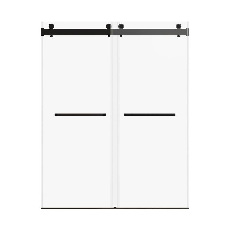 56"-60" x 76" Frameless Double Sliding Shower Door
