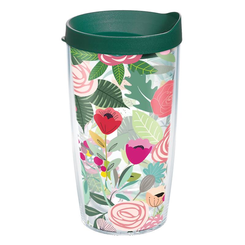 Tervis Budding Bliss Made in USA Double Walled Insulated Travel Tumbler, Budding Bliss - 16oz Classic