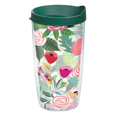 Tervis Budding Bliss Made in USA Double Walled Insulated Travel Tumbler, Budding Bliss