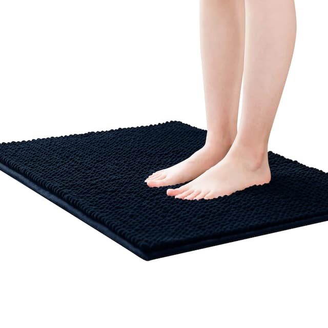 Subrtex Chenille Soft Rugs Super Water Absorbing Shower Mats