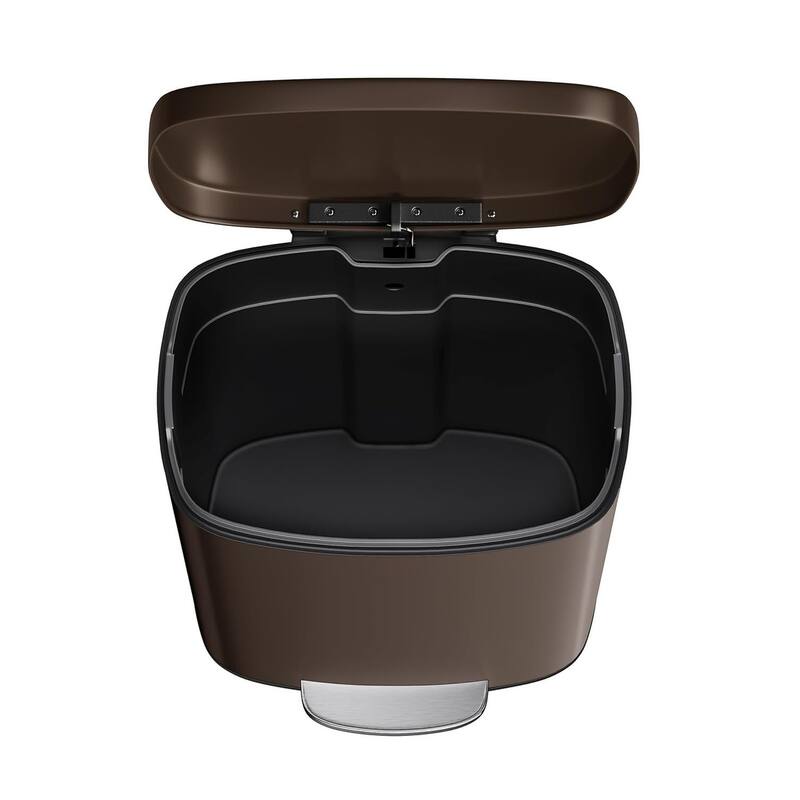 13.2 Gallon and 2.6 Gallon Stainless Steel Trash Can Combo Set with Removable Inner Drum for Kitchen, Bathroom, Office