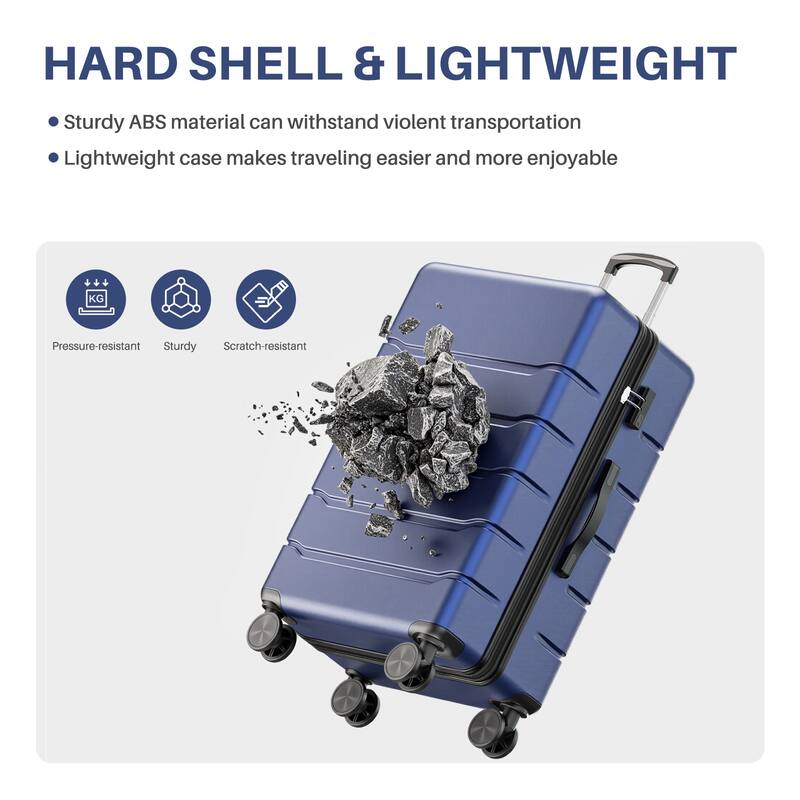 20-Inch Durable Expandable Spinner Luggage - TSA Lock & Wheels, Hardside Suitcase for Travel