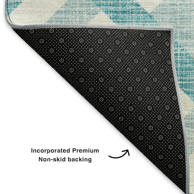 Premium Washable Super Soft Contemporary Geo Mayfield Rug