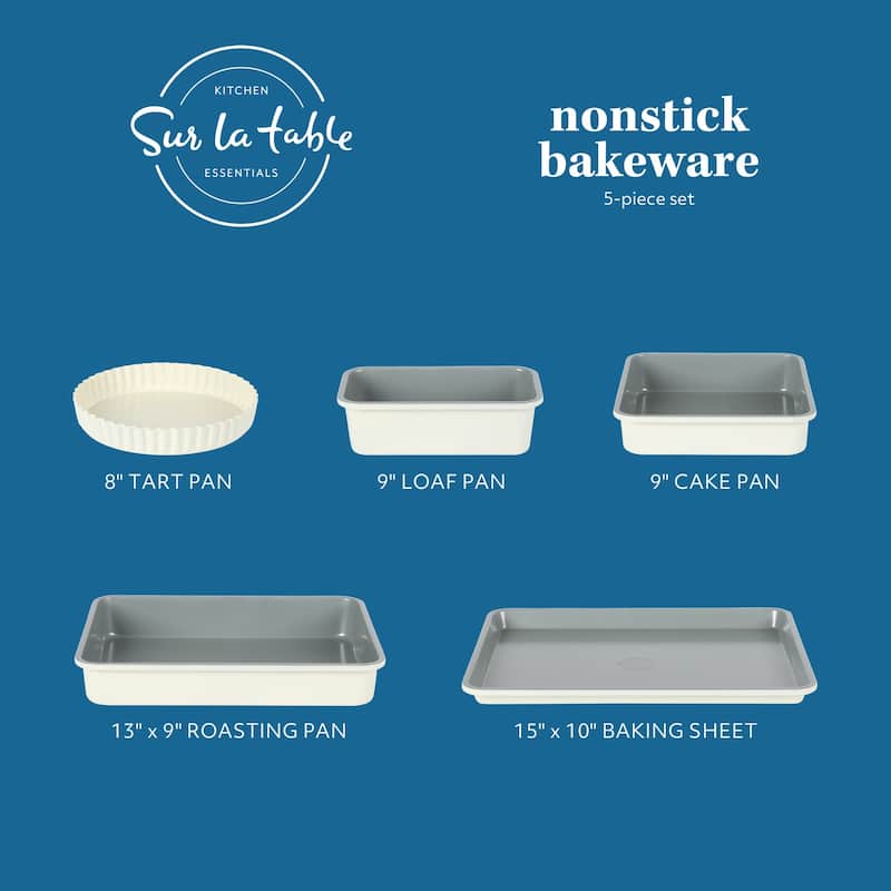 Sur La Table Kitchen Essential Carbon Steel Bakeware Set W/Premium PFA Free Grey Ceramic Nonstick