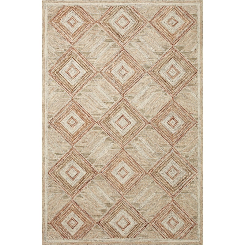 Alexander Home Palazzo Diamond 100% Wool Hand-Tufted Area Rug