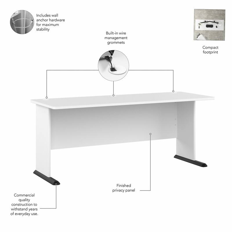 Studio A 72W Computer Desk with Drawers by Bush Business Furniture
