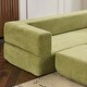 preview thumbnail 13 of 18, Convertible Sectional Sofa with 3 Storage Ottomans - High-Resilience Foam Sleeper, Space-Saving Chenille Floor Sofa