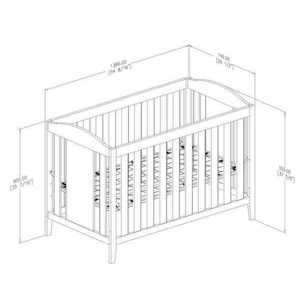 South Shore Reevo 3-in-1 Convertible Crib - N/A