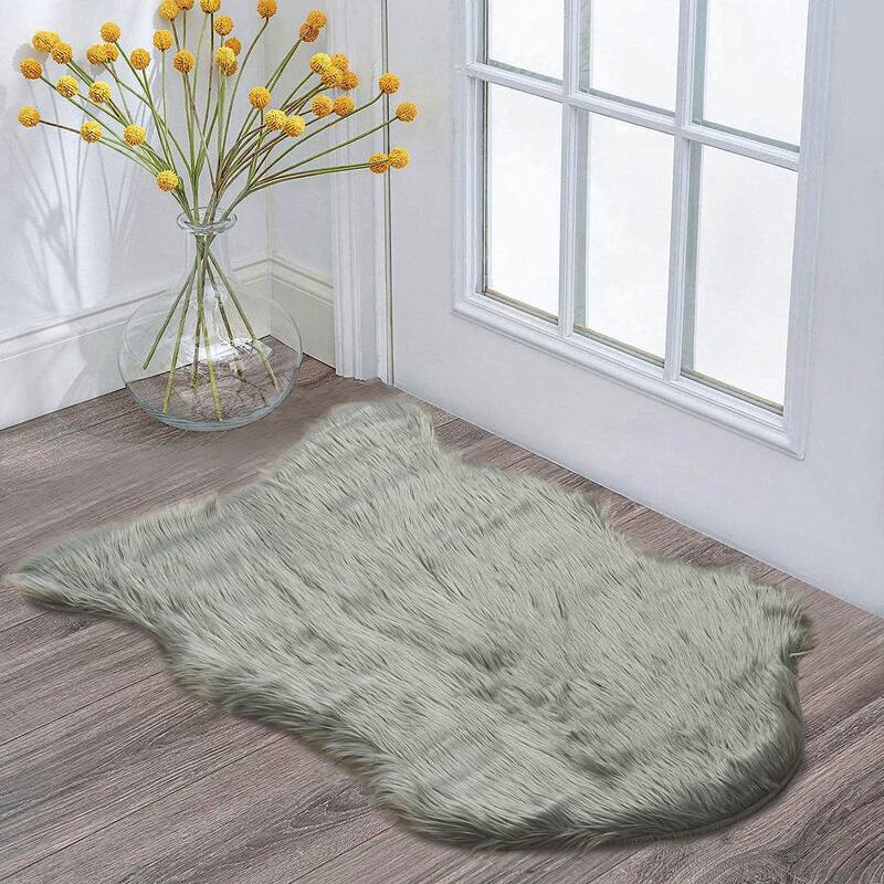Serenta Shag Sheepskin Silky FauxFur Area Rug Sofa Decor - 24" x 36" - 24" x 36"