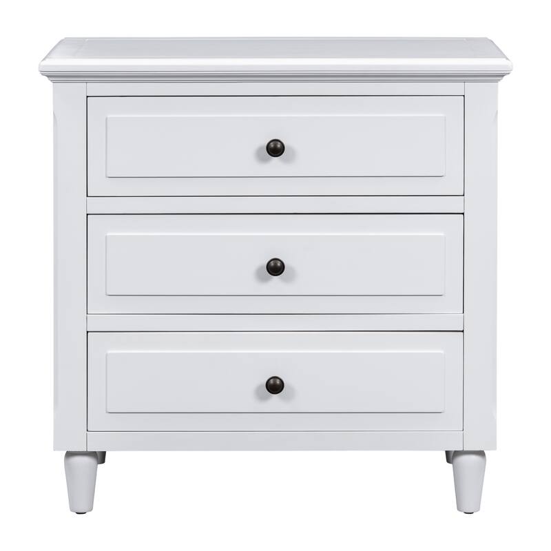 Storage Cabinet Dressing Table, Filing Cabinet End Side Table - White