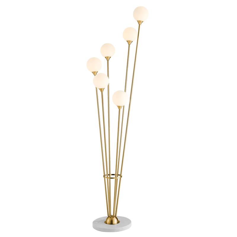 Anechdoche LED Gold and White Floor Lamp