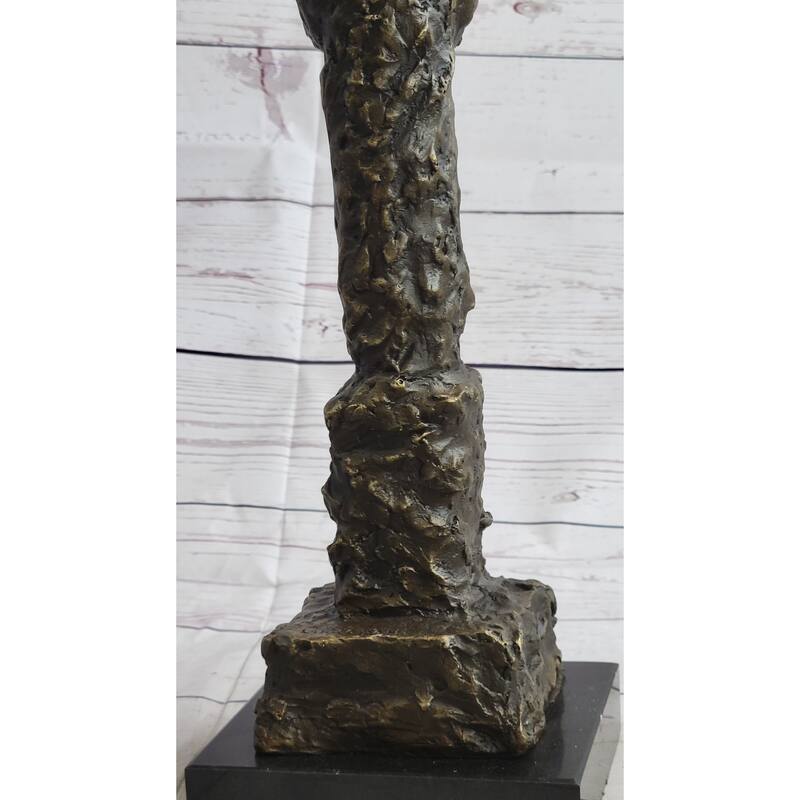 Giacometti Gia Bronze Head Face Bust Sculpture Statue Brutalist Surrealism 15 Inches X 5 Inches