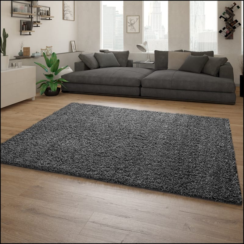 Plain Shag Rug For Living Room or Bedroom in pastell colors