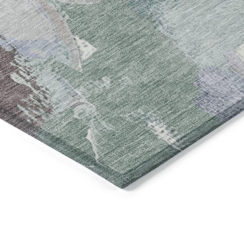 HomeRoots Abstract Transitional Rectangle Outdoor Rug