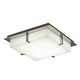 preview thumbnail 1 of 0, Sinclair 14-inch Satin Nickel LED Flush Mount, White Acrylic Shade