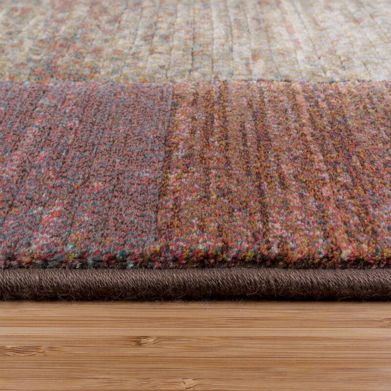 Gertmenian Blayne Polypropylene Modern Designer Geometric Floral Area Rug Collection