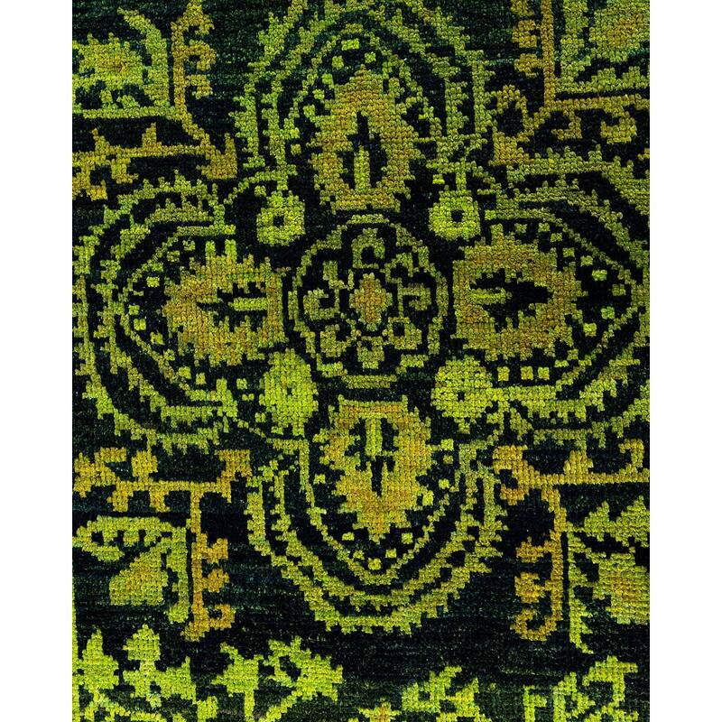 Overdyed, One-of-a-Kind Hand-Knotted Area Rug - Black - 6' 4" x 9' 1"