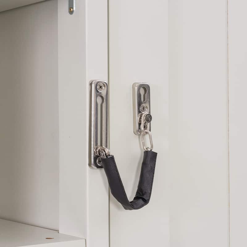 Foldable Murphy Bed Queen Size Wooden Wall Bed Framen with Built-in Desk, Top Lights, Open Shelves, Storage Drawers and Cabinets