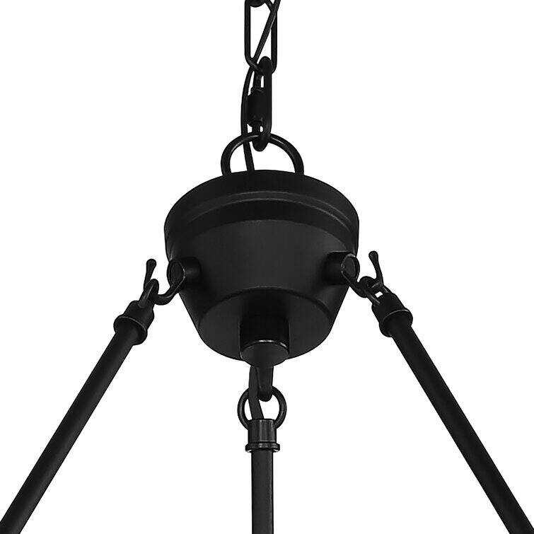 Acroma 6-light Candle Style Wagon Wheel Chandelier for dining room