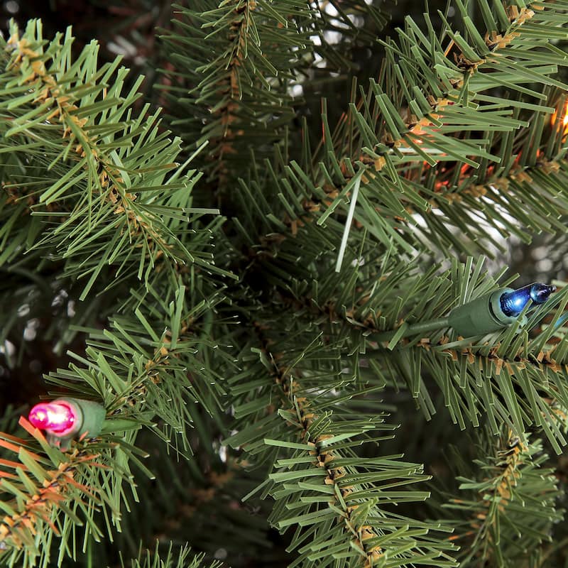 Puleo International 4.5' Pre-Lit Slim Fraser Fir Artificial Christmas Tree - 4.5