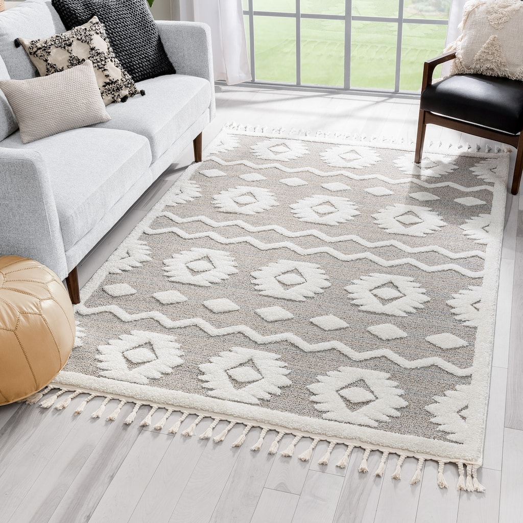 Well Woven Salem Addison Moroccan Tribal High-Low Area Rug