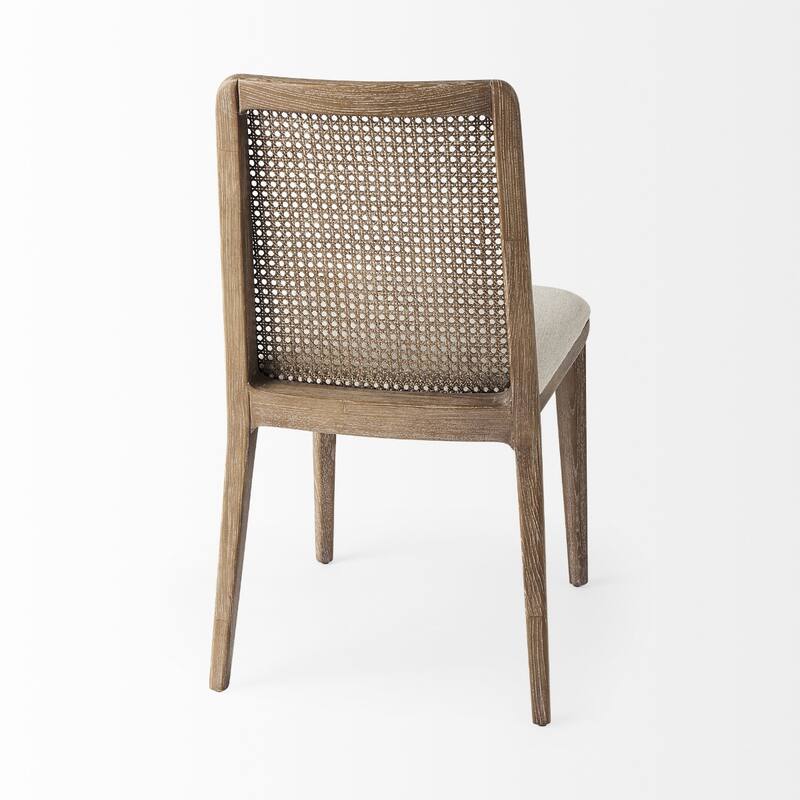 Set of 2 Modern Upholstered Side Chairs with Cross Back and Solid Wood Legs for Living Room or Dining Room - 34”H x 23”W x 19”D