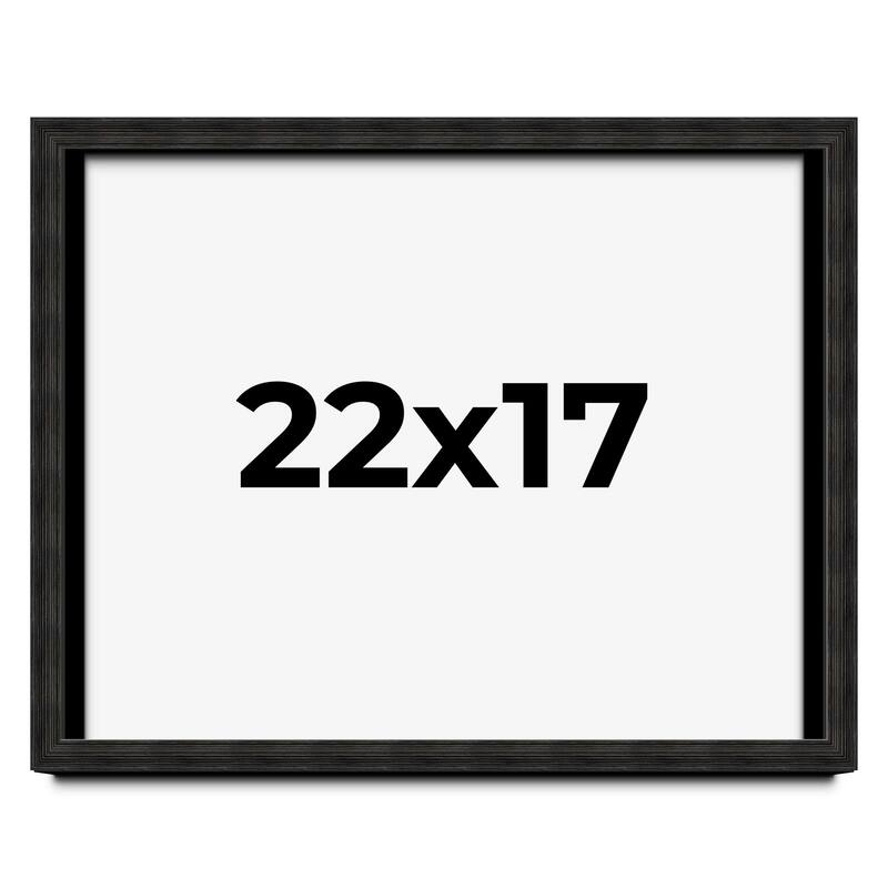22x17 Shadow Box Black Rustic Barnwood Display Frame | 1.125 Inch